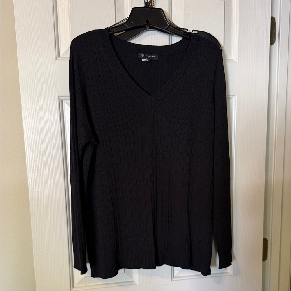 INC V-Neck Sweater with cables.